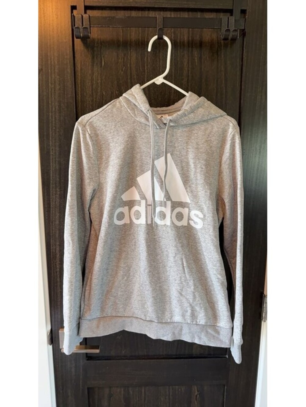 Adidas Gray Logo Hoodie #0013